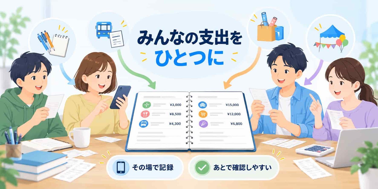 支出が発生したタイミングで記録しておくと、後から内容を確認しやすくなります。